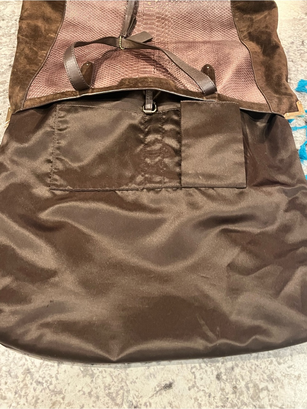 Coach Jose Tote Suede & Reptile Embossed Leather F32786 - Picture 15 of 16